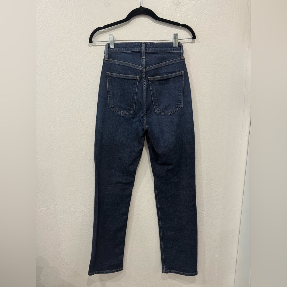 AGOLDE High Rise Stovepipe Jeans Discord Dark Indigo 23 - Picture 5 of 6